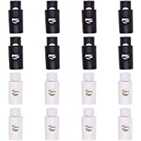 PandaHall 60 Unids Plástico Cordón Toggle Spring Stop Cerraduras de Cuerda de un Solo Orificio para cordón- Equipaje…
